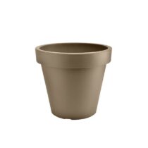 PLASTKON Dekoratívny kvetináč Metro Twist'n'Roll 39 x 35,5 cm taupe