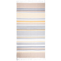 Trade Concept Osuška Fouta so strapcami Stripes yellow, 90 x 170 cm