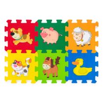 Plastica Penové puzzle so zvieratkami, 6 ks