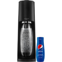 SodaStream Terra Black výrobník perlivej vody so sirupom PEPSI 440 ml zadarmo