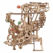 Ugears 3D drevené mechanické puzzle Guľôčková dráha reťazová