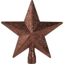 Vianočná špička na stromček Glitter star červená, 19 x 19 x 5 cm